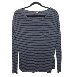 Vince Navy and Black Striped Longsleeve Tee Sz M